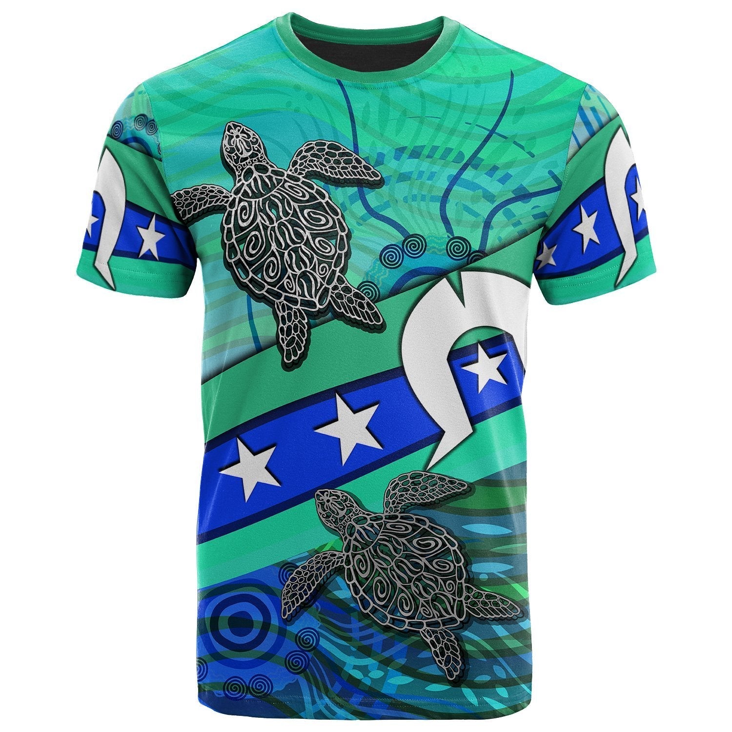 t-shirt-torres-strait-flag-and-turtle