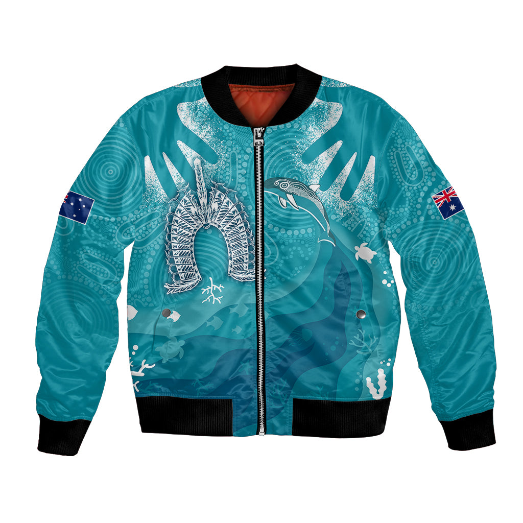 naidoc-week-2023-bomber-jacket-for-our-elders-torres-strait-dolphin-aboriginal-dot-arts