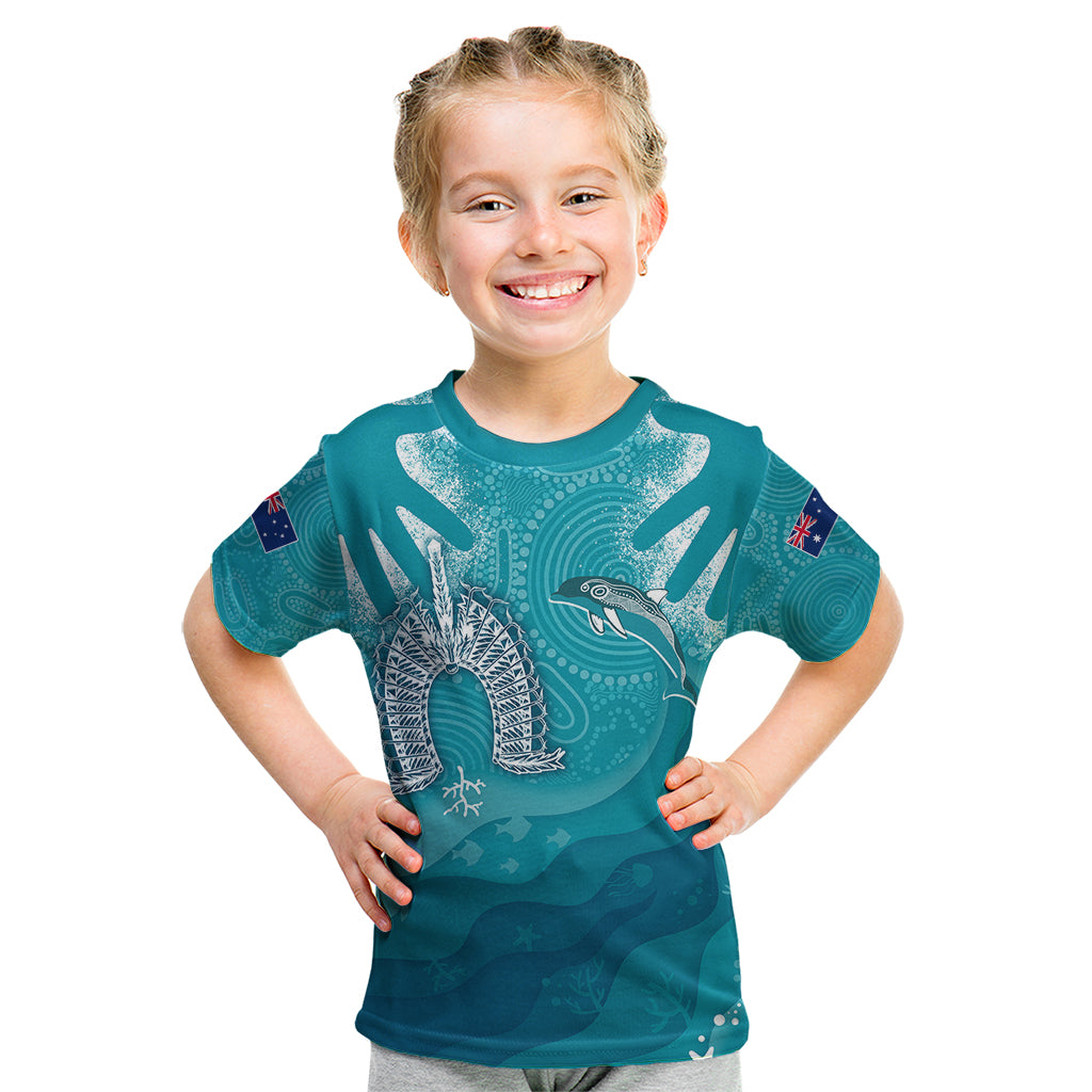 naidoc-week-2023-kid-t-shirt-for-our-elders-torres-strait-dolphin-aboriginal-dot-arts