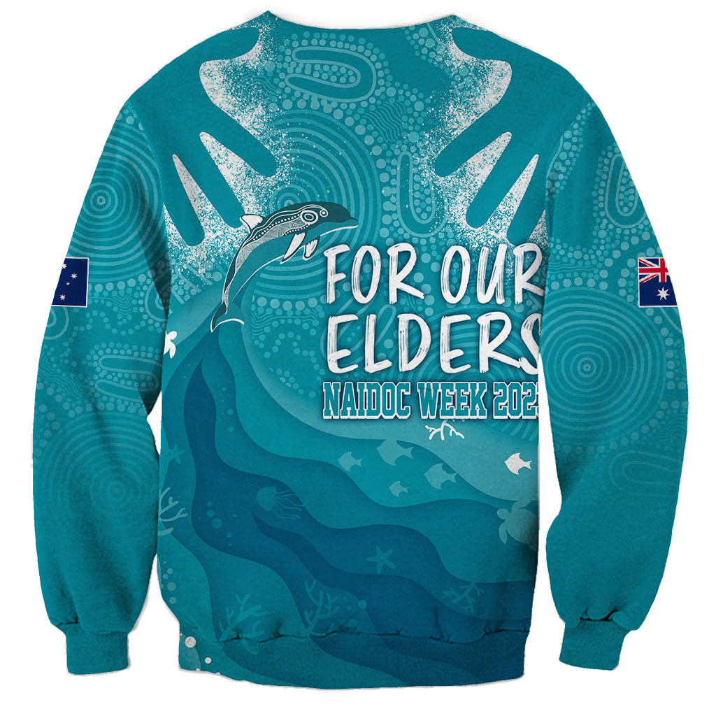 naidoc-week-2023-sweatshirt-for-our-elders-torres-strait-dolphin-aboriginal-dot-arts