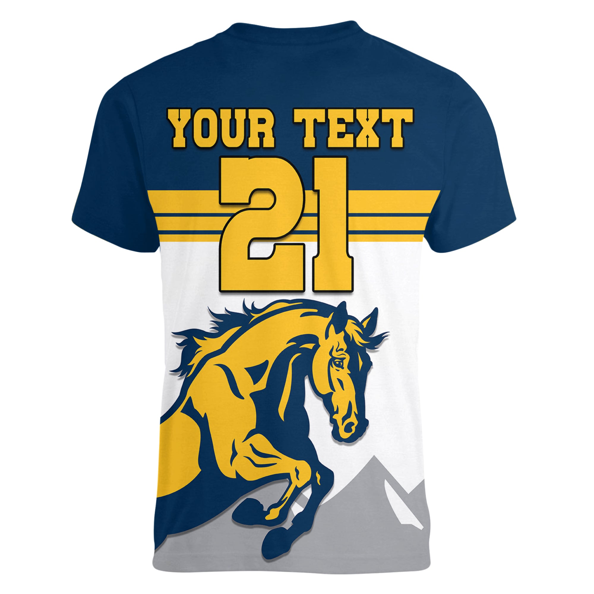 custom-text-and-number-brumbies-rugby-union-women-v-neck-t-shirt-australia-silhouettes-of-horses