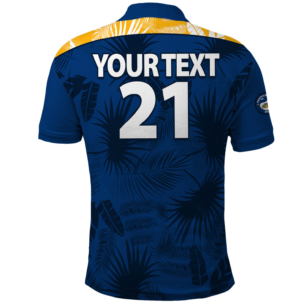 custom-text-and-number-parramatta-eels-rugby-polo-shirt-simple-hawaiian-palms-leaf