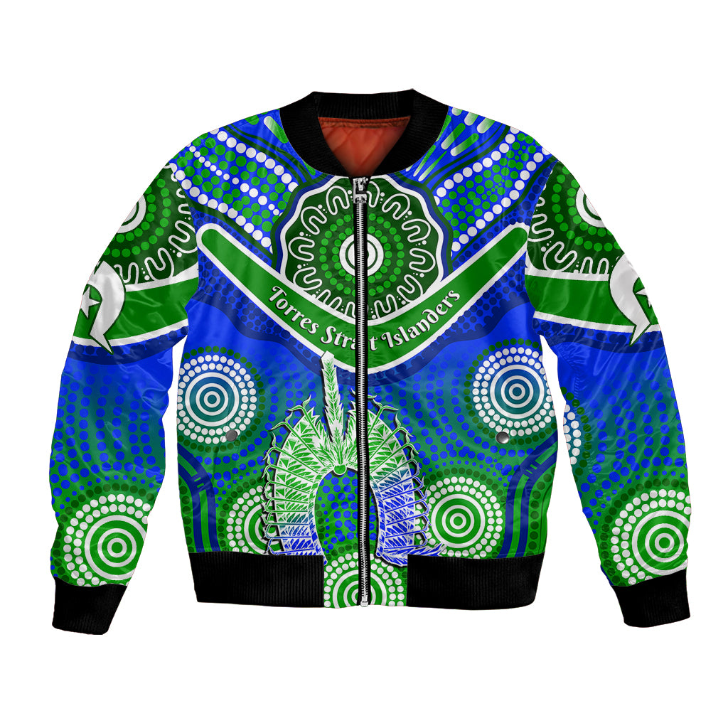 custom-personalised-torres-strait-islanders-bomber-jacket-dhari-australian-aboriginal-art