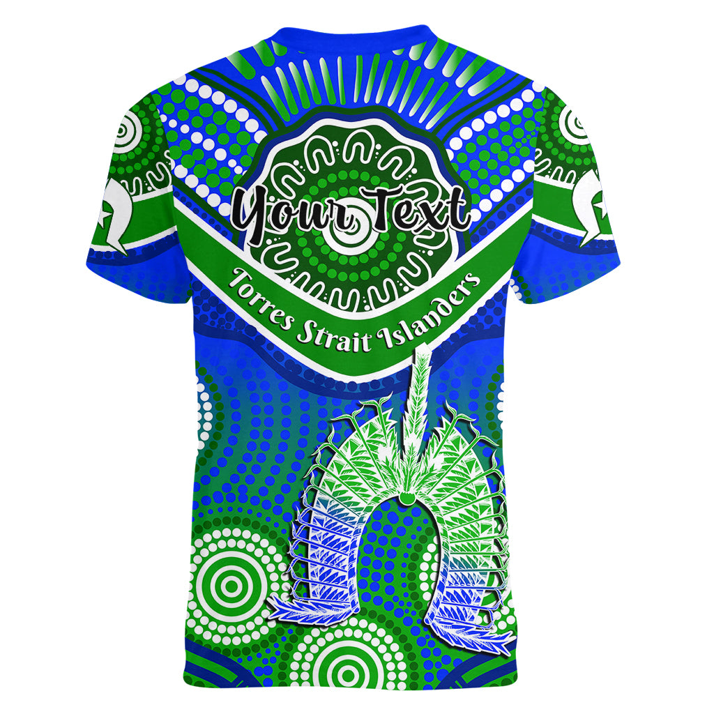 custom-personalised-torres-strait-islanders-women-v-neck-t-shirt-dhari-australian-aboriginal-art