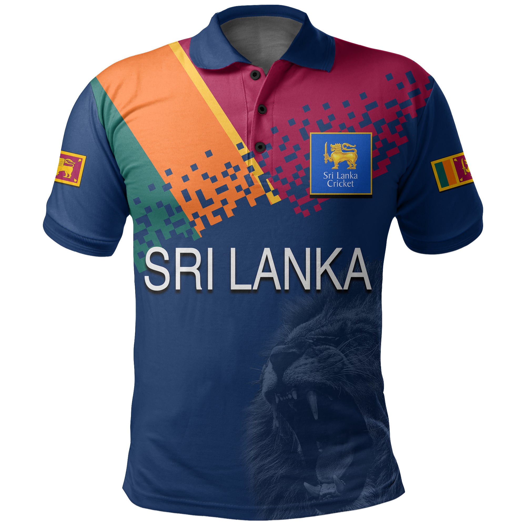 (Custom Personalised And Number) Sri Lanka Cricket Jersey Polo Shirt