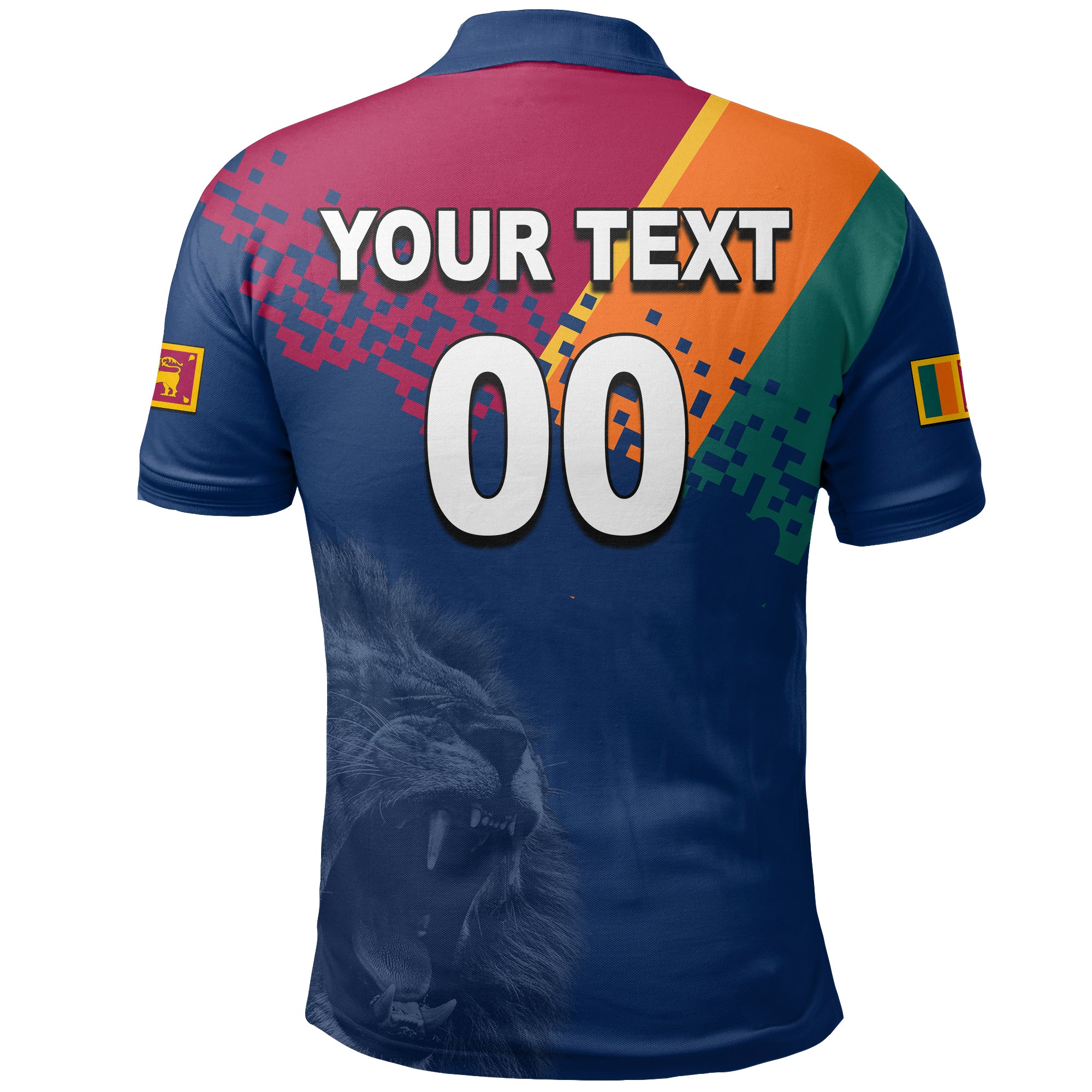 (Custom Personalised And Number) Sri Lanka Cricket Jersey Polo Shirt LT6